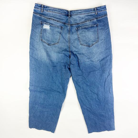 NEW Eloquii Denim Viola fit Straight leg distressed blue jean size 22 NWT - Picture 4 of 8